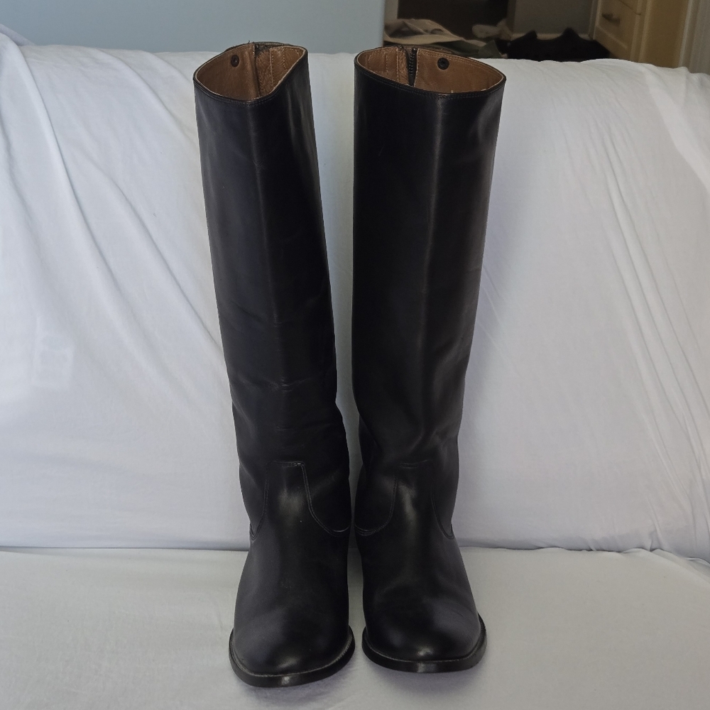 FRYE MELISSA ZIP BACK BOOTS! WIDE CALF 9½ B